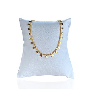 Pulseira Folheada Ouro 18k e Prata 925 Corações