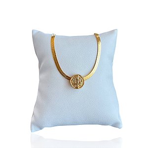 Pulseira Folheada Ouro 18k Fita Laminada São Bento
