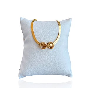 Pulseira Folheada Ouro 18k Fita Laminada Infinito