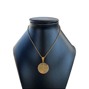Corrente Masculina Aço Inoxidável Medalha Pai Nosso