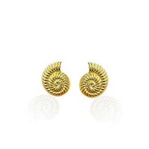 Brinco Folheado Ouro 18k Caracol