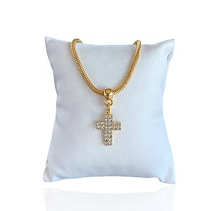 Pulseira Folheada Ouro 18k Malha Cruz