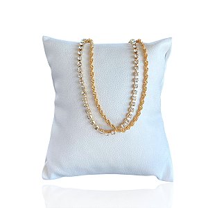 Pulseira Folheada Ouro 18k Dupla Torcida Riviera