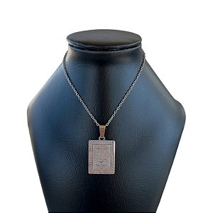 Corrente Masculina Aço Inoxidável Medalha O Senhor é o Meu Pastor