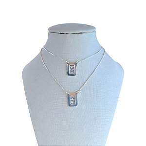 Colar Escapulário Folheado Ouro 18k e Prata 925 O Senhor te Abençoe e Te Guarde