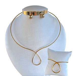 Conjunto Bijuteria Aro Gota