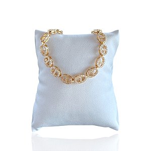 Pulseira Folheada Ouro 18k e Prata 925 Lacre Inspired Cravajado