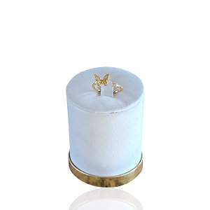 Anel Falange Ajustável Bijuteria Dourado Borboleta Cravejada