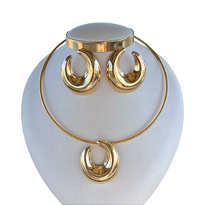 Conjunto Aro Bijuteria Vírgula