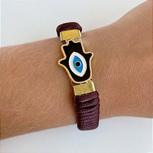 Pulseira Candy Colors Mão Hamsá