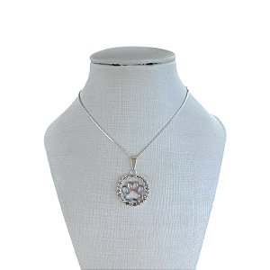 Colar Folheado Prata 925 Pet Strass
