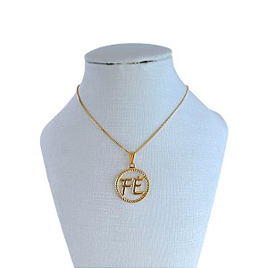 Colar Folheado Ouro 18k Fé