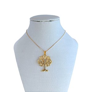 Colar Folheado Ouro 18k Árvore da Vida