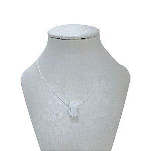Colar Folheado Ouro 18k Fio de Silicone Gato
