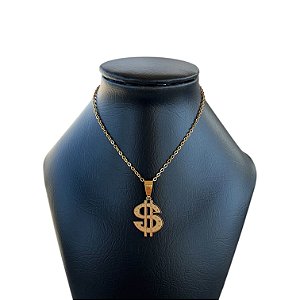 Corrente Masculina Aço Inoxidável Cifrão