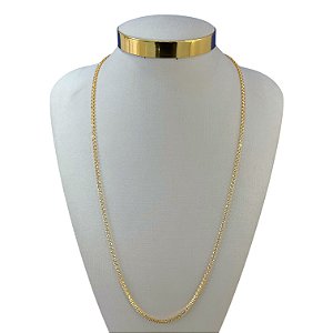 Colar Longo Folheado Ouro 18k e Prata 925 Riviera