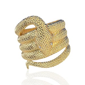 Bracelete Folheado Ouro 18k e Prata 925 Inspired Serpente