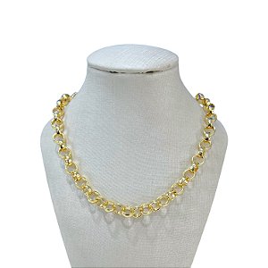 Choker Folheada Ouro 18k e Prata 925 Elos Português