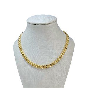 Choker Folheada Ouro 18k Elos Grume Lixada