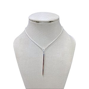 Colar Folheado Ouro 18k e Prata 925 Palito Liso