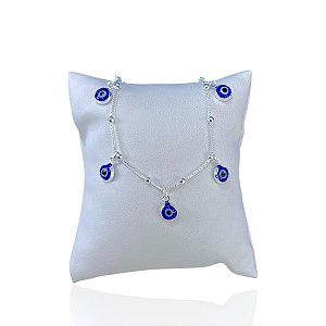 Pulseira Folheada Prata 925 Olho Grego