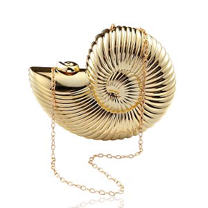 Bolsa Clutch Dourado e Prata Inspired Caracol