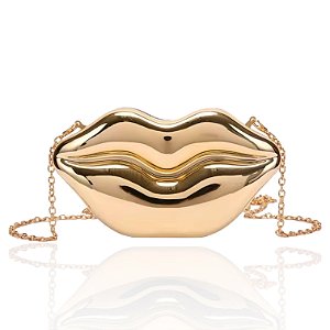 Bolsa Clutch Dourado e Prata Inspired Boca