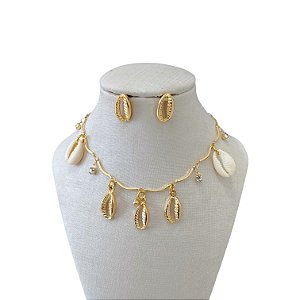 Conjunto Folheado Ouro 18k Sereismo Búzios
