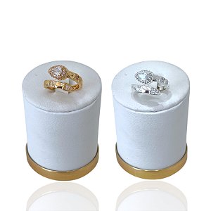 Anel Ajustável Bijuteria Dourado e Prata Serpente Cravejada