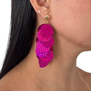 Brinco Carnaval Lantejoulas Bijuteria