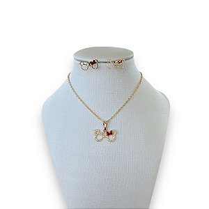 Conjunto Infantil Folheado Ouro 18k Disney