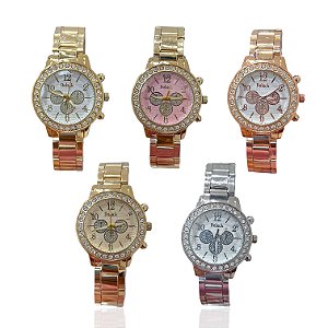 Relógio Aço Feminino Inspired Strass