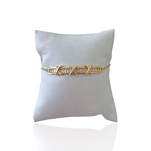 Pulseira Folheada Ouro 18k e Prata 925 Shambala Riviera X Inspired