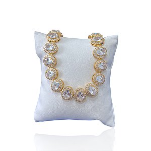 Pulseira Folheada Ouro 18k e Prata 925 Oval Inspired Cravajada