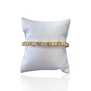 Pulseira Folheada Ouro 18k e Prata 925 Inspired X Cravajada