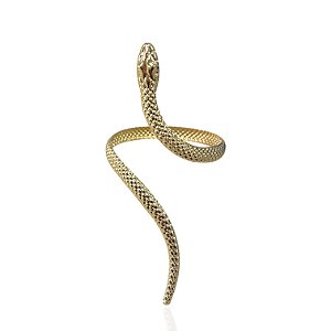Bracelete Bijuteria Dourado e Prata Serpente