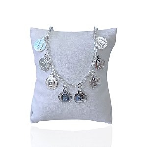 Pulseira Folheada Ouro 18k e Prata 925 Mandamentos