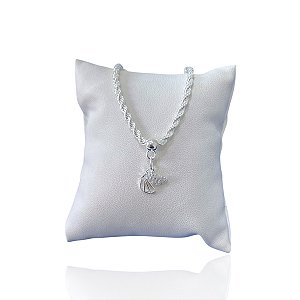 Pulseira Folheada Prata 925 Cordão Baiano Borboleta Cravejada