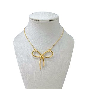Colar Folheado Ouro 18k Laço