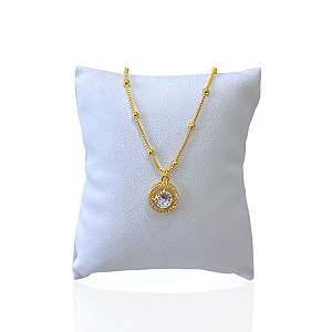 Pulseira Folheada Ouro 18k Bolinhas Mandala Ponto Luz Cravejada