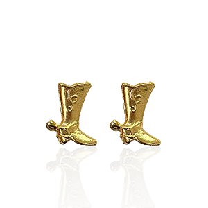 Brinco Folheado Ouro 18k Bota
