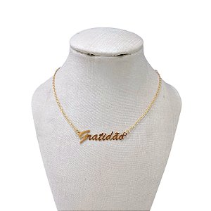 Colar folheado Ouro 18k Dizeres