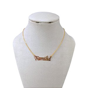 Colar folheado Ouro 18k Dizeres