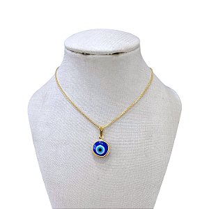 Colar Folheado Ouro 18k Olho Grego