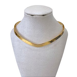Choker Folheada Ouro 18k e Prata 925 Aro V Chapeado