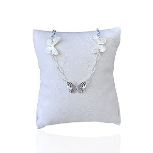 Pulseira Folheada Prata 925 Borboletas