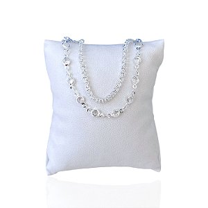 Pulseira Folheada Prata 925 Dupla Riviera cristais