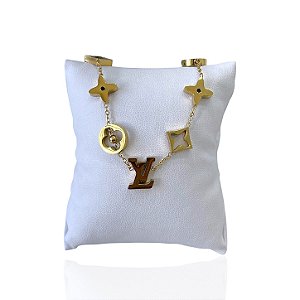 Pulseira Bijuteria Dourada e Prata Inspired Aço Inoxidável