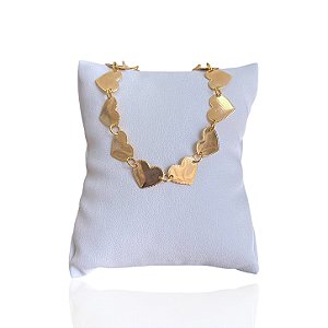 Pulseira Folheada Ouro 18k Corações Chapeado