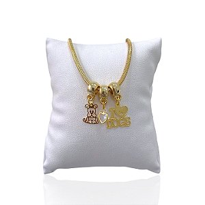 Pulseira Folheada Ouro 18k Malha Animal